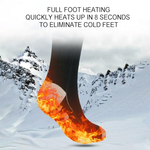 Calcetines calefactados, calentadores eléctricos recargables con control de aplicación, hasta 8 horas de calentamiento, ideales para hombres y mujeres, perfectos para actividades en clima frío como