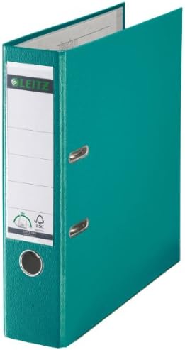 Leitz 10105052 Quality Folder Plastic Cover A4 8 cm Spine Width Turquoise Pack of 4