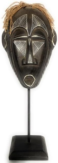 Papua Guinea Tribal Tiki Mask on Stand 16" - Primitive Art | #iwtrb3