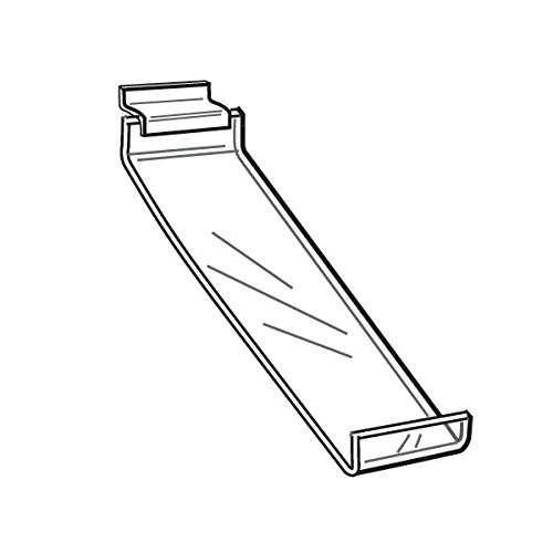 Clear Acrylic Slanted Shoe Shelf for Slatwall - 7 Wide x 10 Deep