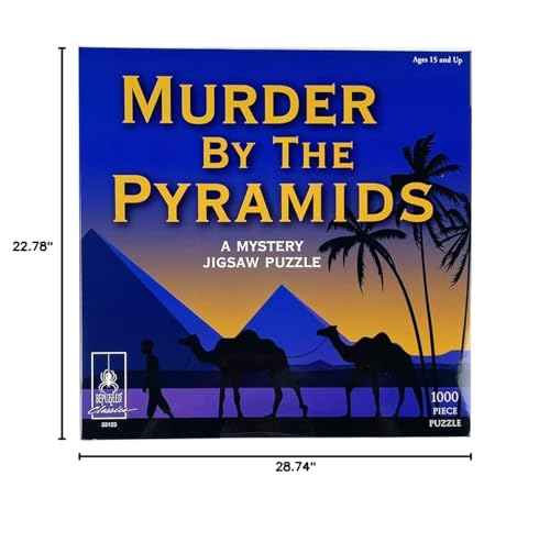 Murder Mystery Party, Classic Mystery Jigsaw Puzzle, Murder by The Pyramids, 1,000 Piece Jigsaw Puzzle - Image 7