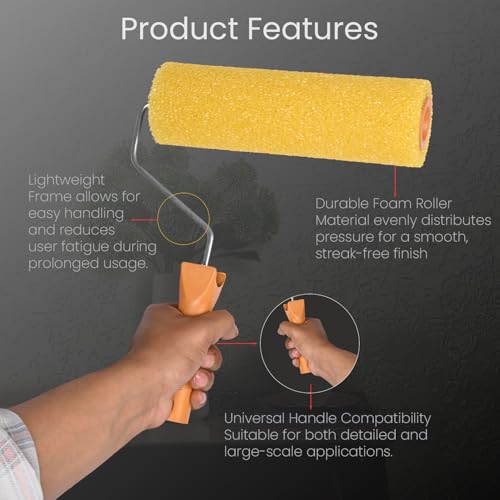 Image of The Decor Co. Texture Roller 9 Inch for Wall Decroation Wall Art Painting Tools (Random Colors)
