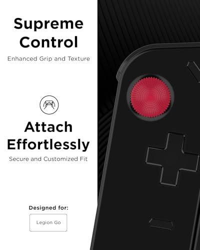 Image of Lenovo Legion Go Joystick Caps - Lenovo Red Replacement Thumb Grips for Enhanced Gaming Precision Compatible with Nintendo Switch, PS5, Xbox Controllers Enhanced Comfort & Grip