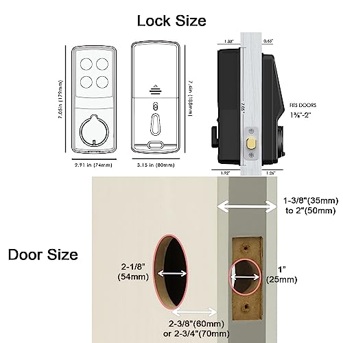 Lockly Secure Pro, Wi-Fi Smart Lock, Keyless Entry Door Lock, Smart Locks For Front Door, Pin Genie® Keypad, 3D Biometric Fingerprint Sensor, Auto Lock Smart Deadbolt Locks (Matte Black) #TOP5