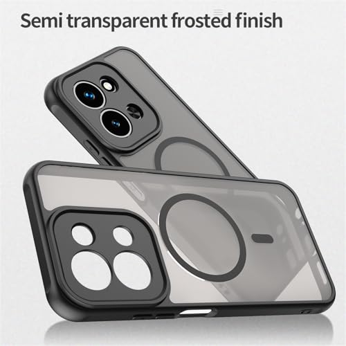 Image of Compatible with REDMI 15C (171mm) Case Cover,Compatible with MagSafe,Anti-Fall,Compatible with Xiaomi Poco C85 4G 25078PC3EE Cell Protective Phone Case Black