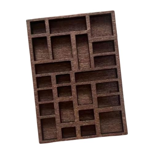 Descrizione: Zambuph Espositore per Gioielli in Legno multiscomparto Versatile, scaffale per cianfrusaglie in Miniatura per Una Decorazione estetica ed Elegante, espositore per Gioielli Legno Miniatura,