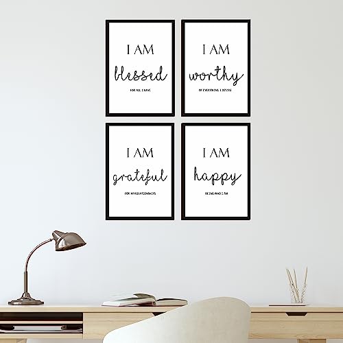 Image of PAPER PLANE DESIGN Poster Frames Quotes Size- 8.25 x 11.75 inch, Set of 4 (Gratitude)
