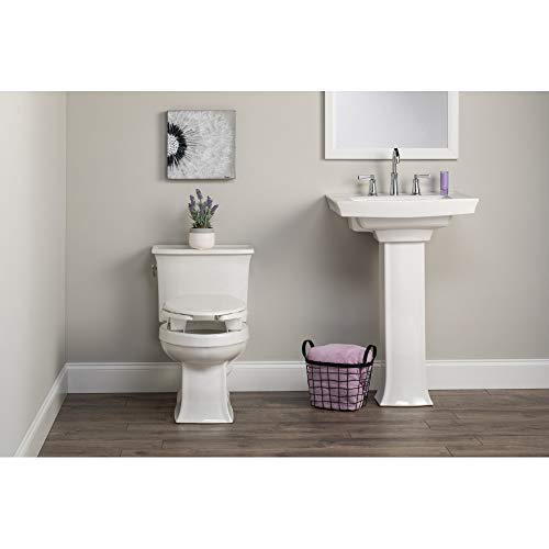 Bemis 7Ye82350Tc 000 Open-Front Elevated/Raised Toilet Seat With 3" Lift, Elongated, White #TOP7