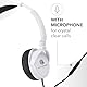 Music Sound | Bügelkopfhörer mit Kabel Over Ear Basic | On-Ear-Kopfhörer Faltbarer Kopfbügel mit 1,2 m Anti-Tangle-Kabel und integriertem Mikrofon - 3,5-mm-Klinkenanschluss – Farbe Weiß