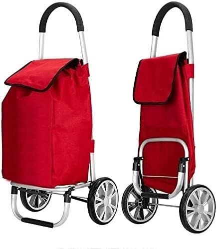 Einkaufstrolley Faltbarer Einkaufswagen Aluminium-Treppensteiger-Trolley, Tragbarer Zusammenklappbarer Einkaufswagen for… – Bild 7