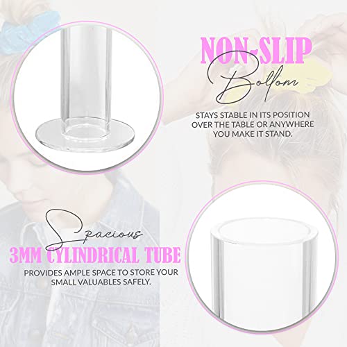 Beenyx Scrunchie Holder Stand Acrylic Scrunchie Holder For A Lot Of Scrunchies Clear Acrylic Hair Ties Organizer Stand 10 Inch #TOP3