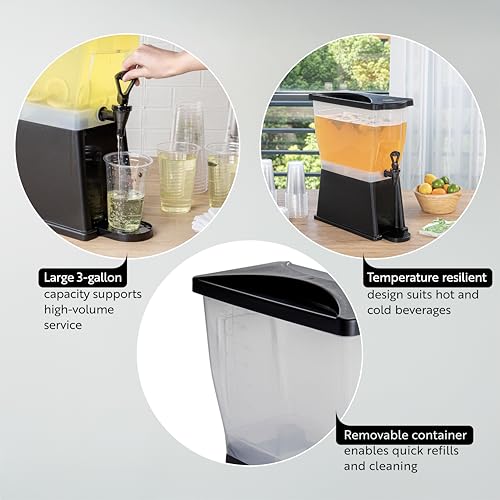 Commercial Juice Dispenser Triple Bowl