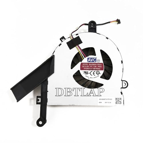 DBTLAP CPU Ventilador refrigeración Compatible para AVC BAZB0917R5U P002 5V ASV46N97FATP102C 4-Wire Ventilador