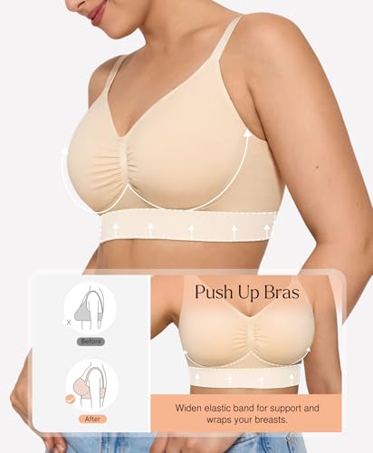 Wireless Bras for Women Supportive Bra for Large Breast Full Coverage Bra with Comfort Lift Sleep Bras4