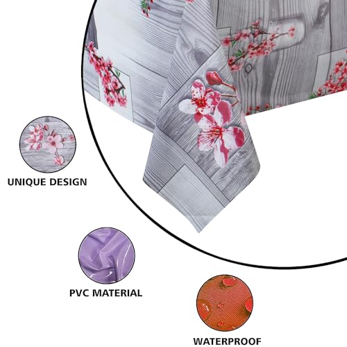 Image of Dakshya Industries PVC Waterproof Withoutlace Dining Table Cover (Size - 54X78 Inch) Rectangle 6 Seater Heat Rasistant Table Cloth (T8)