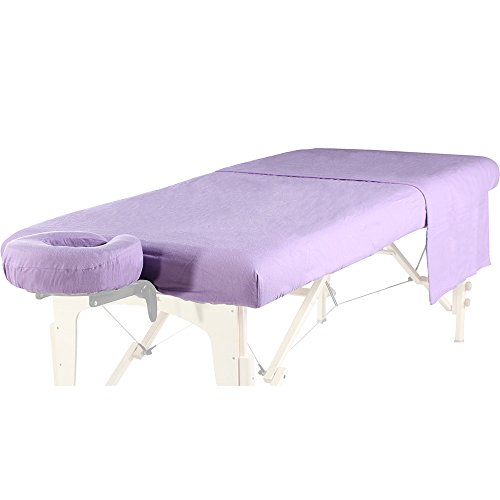 Royal Massage Deluxe Flannel 3pc Sheet Set - Face Cover, Fitted and Flat Sheet - Lavender