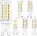 Price comparison product image 4W G9 LED Bulbs Not Dimmable, 6000K Cool White, Replace 30W 40W Halogen Lamps, 220-240V AC G9 LED Lamps, G9 Bi-Pin Base, 360° Beam Angle, Pack of 5