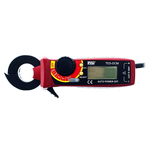 Tork Nsi TES-Dcm Digital Auto-Ranging Electrical Clamp Meter, 500V, W/Leads