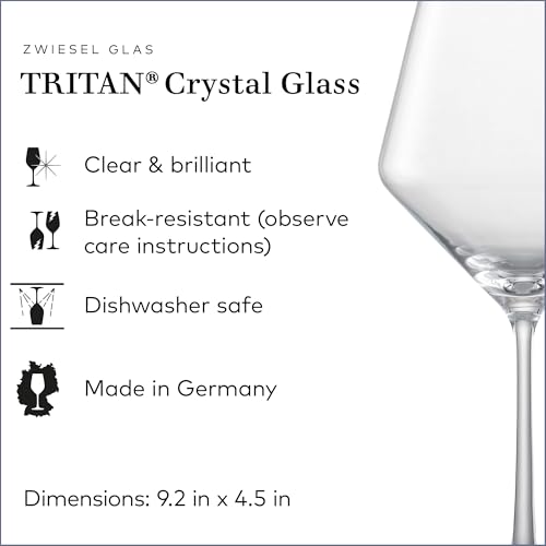 image for ZWIESEL GLAS Pure Burgundy Red Wine Glass (Set of 4), Graceful Burgund