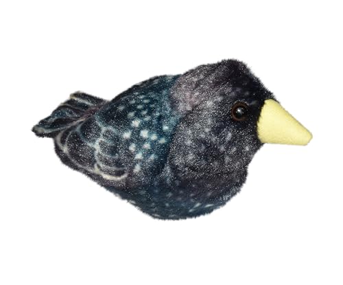 Wild Republic Audubon Bird, Storno con autentico suono d'uccello, peluche, giocattolo per uccelli per bambini e birdwatcher, 18 cm