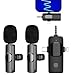 Microfono Wireless per iPhone/iOS/Androide/PC/Laptop, Plug & Play Professionale Microfono Bluetooth, Microfono Lavalier Wireless Riduzione del Rumore per TikTok, Youtube, Vlog Registrazione Video immagine
