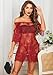 Avidlove Women Chemises Lace Smock Lingerie Mini Babydoll Boudoir Lingeries Dark Red