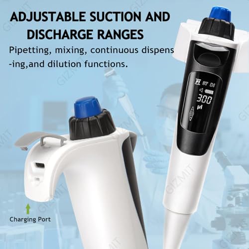 Pipette électrique réglable avec modes mixage et distribution répétitive - 4