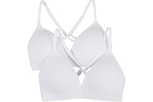 Teens 30B Seamless Cotton Bras for Girls (Pack of 2), Ultra-comfortable Bras for Young Ladies