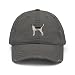 Treeing Walker Coonhound hat, Embroidered Unisex Distressed Dad Hat, Treeing Walker Coonhound Gifts, tri-Color. Charcoal Grey
