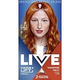 Schwarzkopf LIVE Colour + Lift, Long-Lasting Permanent Copper Hair Dye, Lightens Up To 3 Levels, Tangerine Twist L74 Schwarzkopf LIVE Colour + Lift, Long-Lasting Permanent Copper Hair Dye, Lightens Up To 3 Levels, Tangerine Twist L74