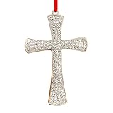 WaaHome Religious Christmas Ornaments 2025 - Cross Christian Christmas Ornaments Silver Metal Cross Keepsake Ornaments Nativity Ornaments for Christmas Tree Decorations Gifts for Women Men Kids Mom