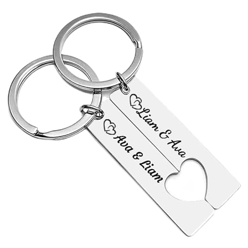 24 1000 Days Of Love Gift Ideas For Couples In 2026 7 Personalized Heart Keychain Set for Couples