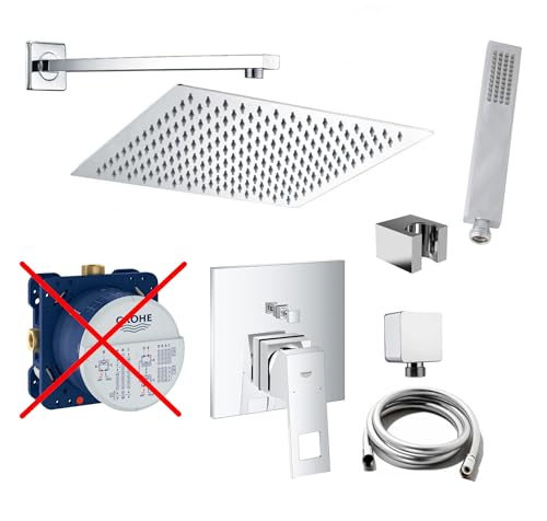 vanvilla Duschsystem mit Unterputz Duscharmatur von Grohe Eurocube Einhandmischer und vanvilla Regendusche mit Armatur, Duschkopf, Dusch-SET G15-ob poliert vanvilla Duschsystem mit Unterputz Duscharmatur von Grohe Eurocube Einhandmischer und vanvilla Regendusche mit Armatur, Duschkopf, Dusch-SET G15-ob poliert