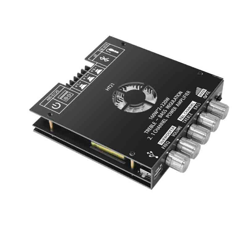 ZK-HT21 TDA7498E 160W×2+220W 2.1 Channel with Treble and Bass Control