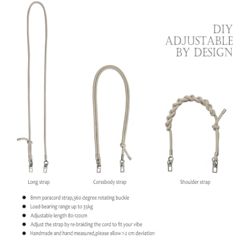 Image of Bag Strap Crossbody Adjustable Shoulder Bag Strap Replacement Paracord Straps for Canvas /Sport Bag for Outdoor