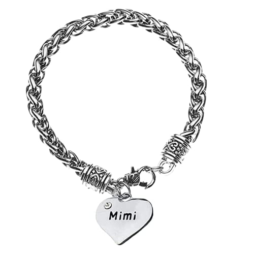 Handmade Mimi Heart Charm Bracelet, Mimi Jewelry, Gift for Grandmas