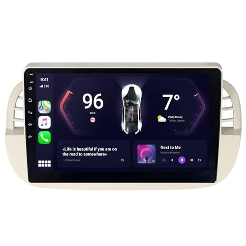 JUNHUA 9 Zoll Touchscreen 2GB+32GB Android 12 Autoradio Kompatibel mit FIA T 500