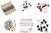 LANTRO JS - Kit di componenti elettronici (1390 pezzi in totale) diodi led, resistenze, pacchetti di condensatori elettrolitici, condensatori ceramici, diodi comuni, transistor comuni