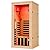 Albott Infrared Sauna for 1 Person, 1260W/110V Hemlock Wood Dry Sauna with Foot Heater, 7-Color Light Therapy, Dual Bluetooth Speaker, LCD Control, Easy Assembly – Compact Indoor Spa 32.3"x32.3"x66.1"