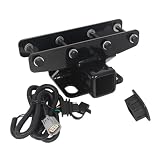 BLKCVDH Enganche de Remolque Compatible con Jeep Wrangler JK de 4 y 2 Puertas(Black Plus)