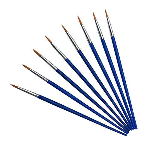 10pcs Artist Paint Brushes Set Pointed Tip Nylon Hair Art Brush for Watercolour Painting,Gouache Painting,Acrylic Painting,Oil Painting,Face Painting,Nail Painting,Stencil Project and DIY Art Crafts