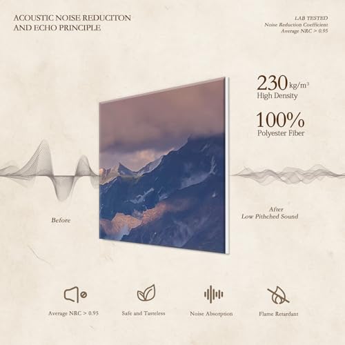 Image of JBER 6 Pack Art Acoustic Panels 72 inch x 48 inch, The Caucasus Mountains