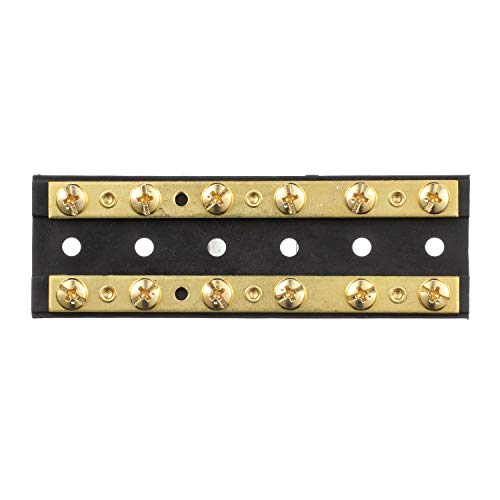 Seachoice Terminal Block, 6-Gang, Brass Clips And Contacts #TOP3