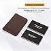 MaxGear Leather Business Cards Holder Professional Business Card Case Pocket Business Cards Wallet Slim Credit Card Carrier for Men and Women, Crazy Horse Genuine Leather, Dark Brown