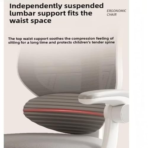 كرسي مكتب للاطفال، كرسي دراسة مريح مع ارتفاع قابل للتعديل، كرسي مكتب شبكي دوار بعجلات عالمية، كرسي مكتب منزلي للاطفال في غرفة النوم المنزلية (رمادي 3)