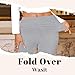 Dookttker Womens Fold Over Flare Pants Stretch Pajama Leggings Thin Soft Y2K Bell Bottom Summer Clothes Fashion Outfits Light Grey