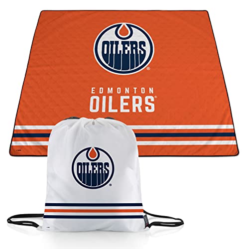 PICNIC TIME NHL Edmonton Oilers Picnic Blanket, Lightweight Beach Blanket, Machine Washable, Outdoor Blanket