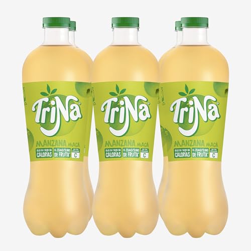 Trina Manzana, Refresco Bajo en Calorías, Bebida Sin Gas - Botella, Pack 6 x 1,5 L