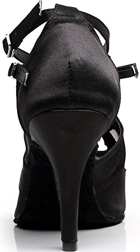 Chaussures de danse dorées avec talon à strass chic et bout ouvert peep-toe - 2