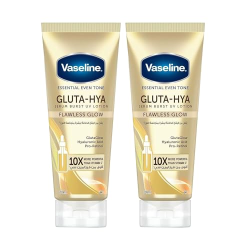 Vaseline Essential Even Tone Flawless Glow Gluta-Hya Serum Burst UV Lotion Value Pack 2 x 200 ml